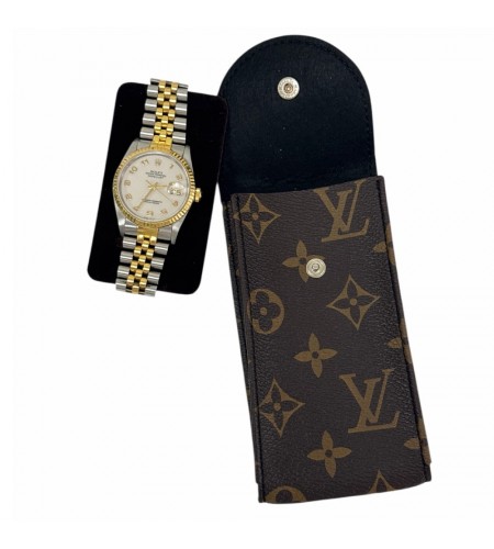 New Louis Vuitton watch brown leath ...