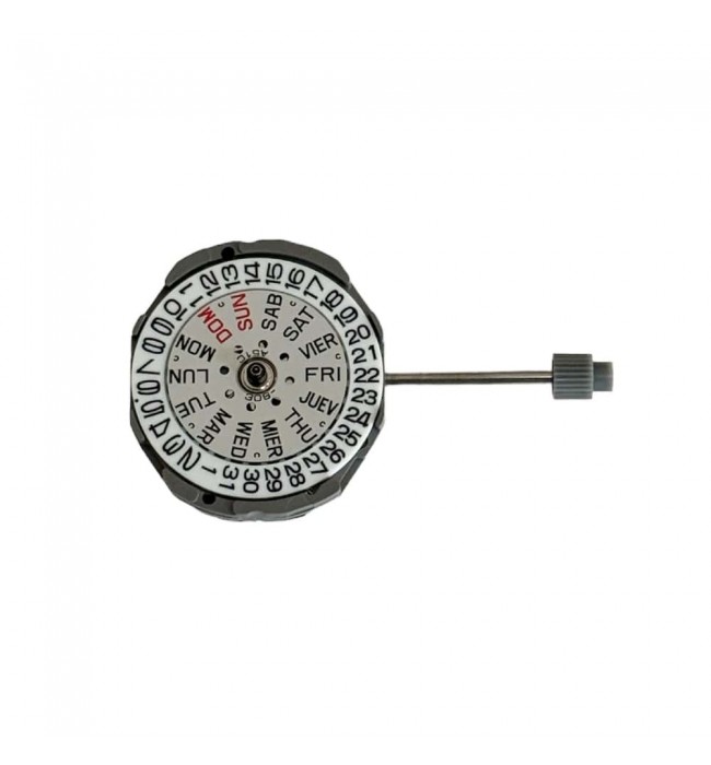 New Miyota 1L02 6 3/4 x 8 quartz movement with date and day indications on 3 o'clock position