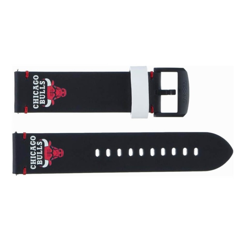 Кожена каишка Chicago Bulls за часовник Tissot T852047508 Кожена каишка Chicago Bulls за часовник Tissot T852047508