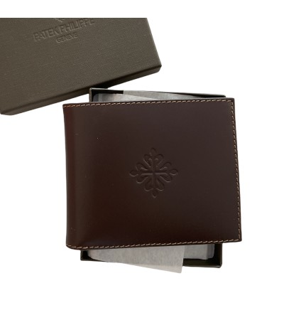 New Patek Philippe brown leather wallet