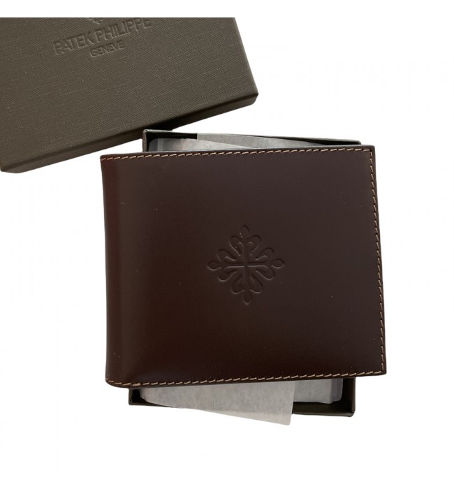 New Patek Philippe brown leather wallet