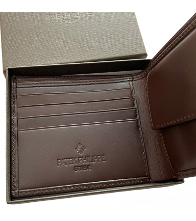 New Patek Philippe brown leather wallet