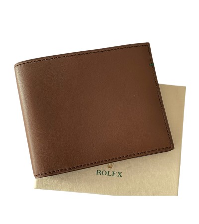 New Rolex leather brown men's wallet