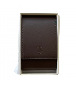 New Rolex leather pouch travel box in brown for 1 watch