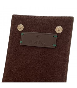 New Rolex leather pouch travel box in brown for 1 watch