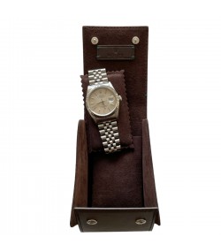 New Rolex leather pouch travel box in brown for 1 watch