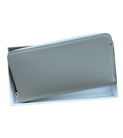 New Rolex leather women grey long wallet 2022