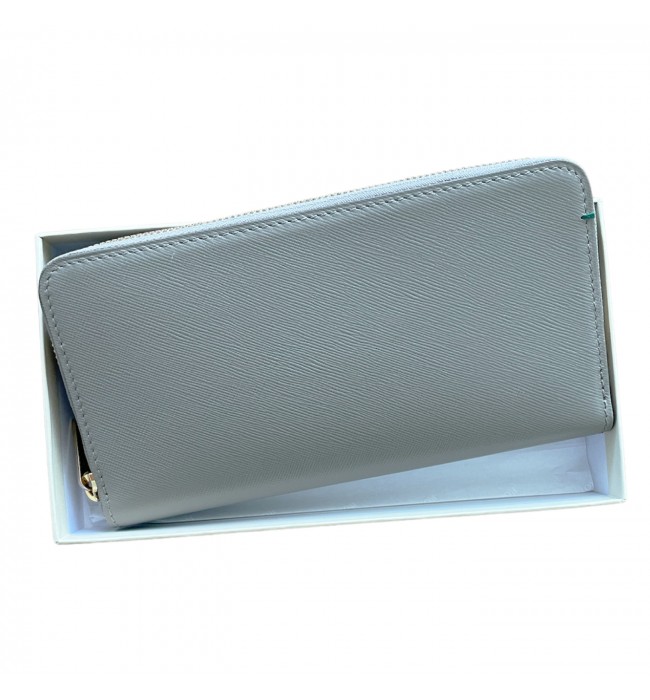 New Rolex leather women grey long wallet 2022