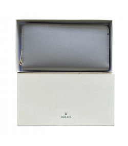 New Rolex leather women grey long wallet 2022
