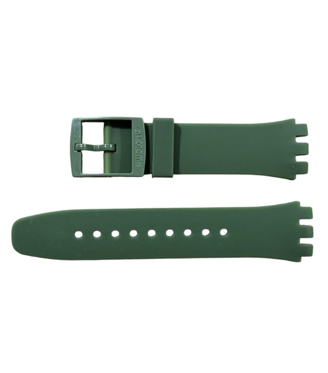 Зелен силиконов каишка за часовник Swatch ASUSG406