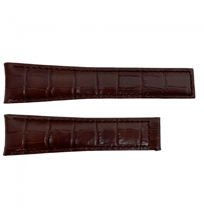 New Tag Heuer genuine leather strap, dark brown 22mm