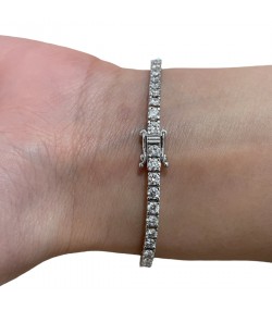 New Tennis bracelet 14k white gold with diamonds 4.23 ct 7 inch