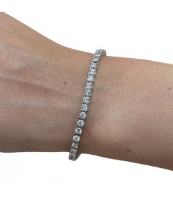 New Tennis bracelet 14k white gold with diamonds 4.23 ct 7 inch