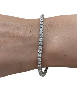 New Tennis bracelet 14k white gold with diamonds 4.23 ct 7 inch