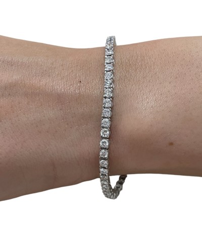 New Tennis bracelet 14k white gold with diamonds 4.23 ct 7 inch