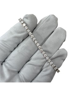 New Tennis bracelet 14k white gold with natural diamonds 6.6 ct, 15.29 gr.