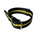 Nylon watch NATO strap black with yellow band, 20mm