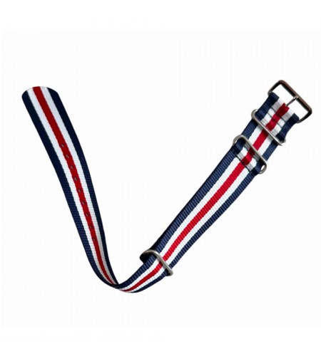 Nylon watch NATO strap blue, red an ...
