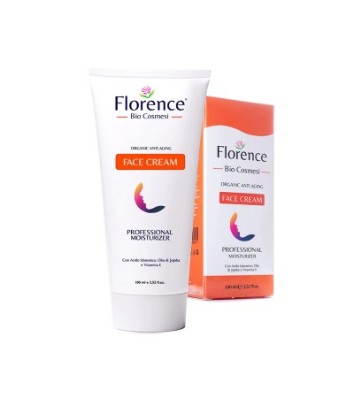Organic Anti Aging Face Cream with Hyaluronic Acid Florence Organics Facial Moisturising Cream 3,52oz.