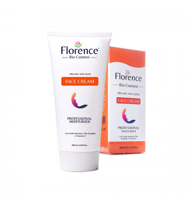 Organic Anti Aging Face Cream with Hyaluronic Acid Florence Organics Facial Moisturising Cream 3,52oz.
