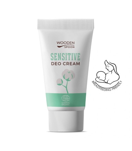 Bio Deo Cream, Sensitive, 40 ml, Wooden Spoon