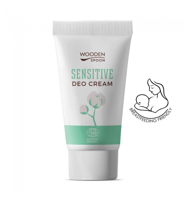 Bio Deo Cream, Sensitive, 40 ml, Wooden Spoon