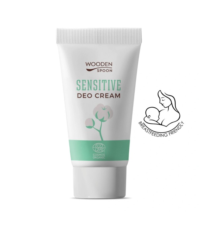 Bio Deo Cream, Sensitive, 40 ml, Wooden Spoon