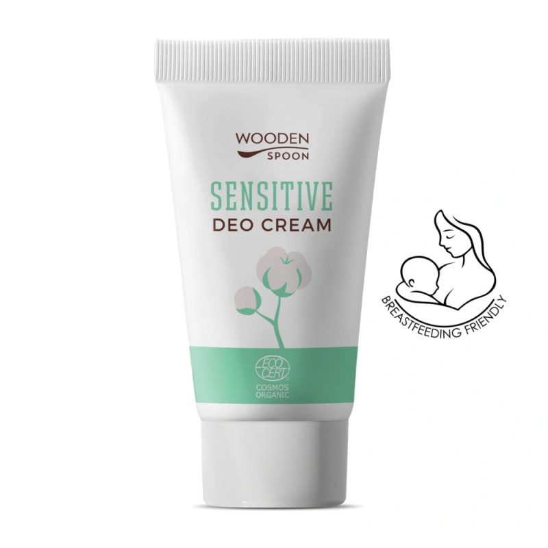 Bio Deo Cream, Sensitive, 40 ml, Wooden Spoon Bio Deo Cream, Sensitive, 40 ml, Wooden Spoon