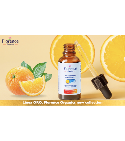 Organic Vitamin C Serum & Hyaluronic Acid for Face, Neck and Eye contour 30 ml. Florence Organics