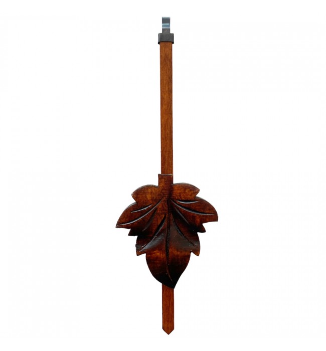 Pendulum for cuckoo clocks dark brown 210 mm with rod and fitting 68 x​ 72 mm