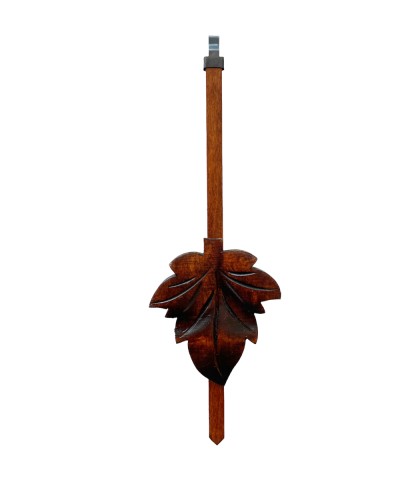Pendulum for cuckoo clocks dark brown 260 mm with rod and fitting 75 x​ 86 mm