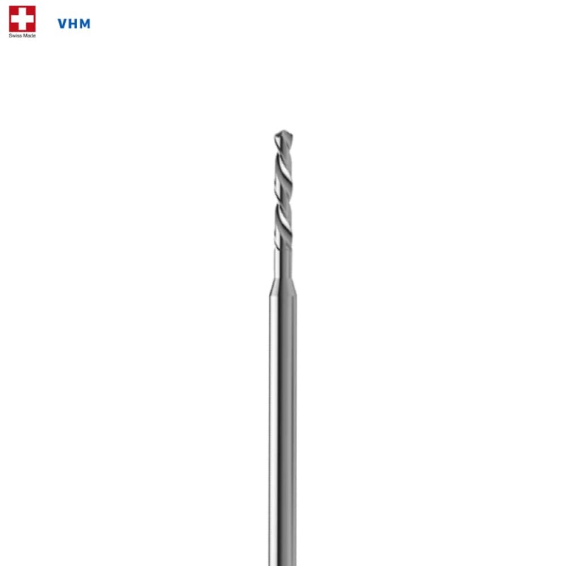Свредло Pivot VHM, 1.00 мм, 0.14 мм, Swiss Made Свредло Pivot VHM, 1.00 мм, 0.14 мм, Swiss Made