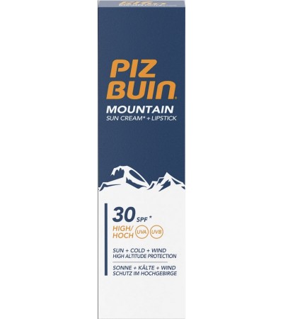 Piz Buin Mountain Sun Cream SPF 30 (20 ml) + Липс Лак SPF 30 (2.3 ml)