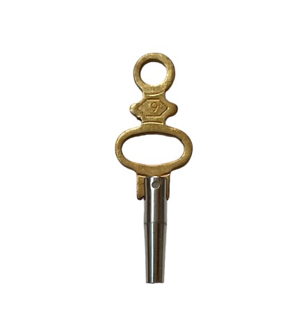 Pocket key No.7 nickel-plated steel shaft and punched brass handle 1.30 mm