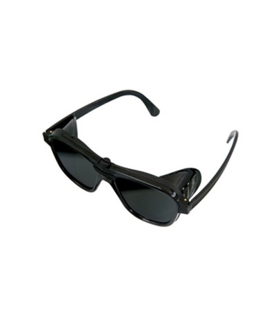 Protective goggles for work dark green glasses with fixed side shields