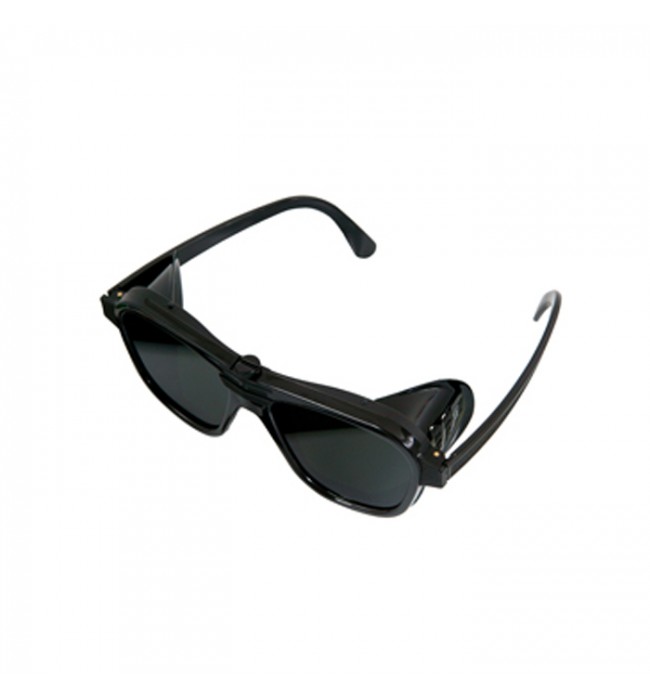 Protective goggles for work dark green glasses with fixed side shields