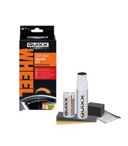 QUIXX Wheel Rim Repair Kit SILVER Liquid Aluminium Filler + Paint Sandpapers, All Inclusive Kit, ref. 10208