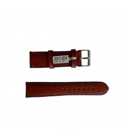 Reddish brown leather strap for watch 22 mm