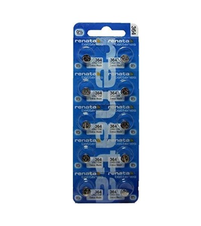 Renata Silver Oxide Watch Battery 364 - SR621SW (10 Batteries)