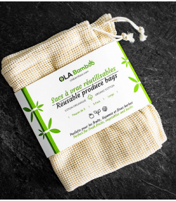 Set of 3 Reusable Produce Bags – Ola Bamboo