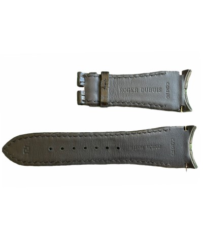 Roger Dubuis leather black watch strap 25x18 mm
