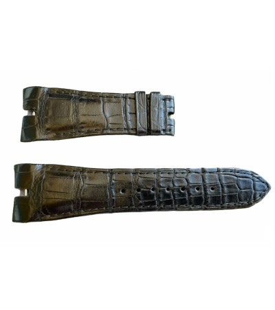 Roger Dubuis leather black watch strap 25x18 mm