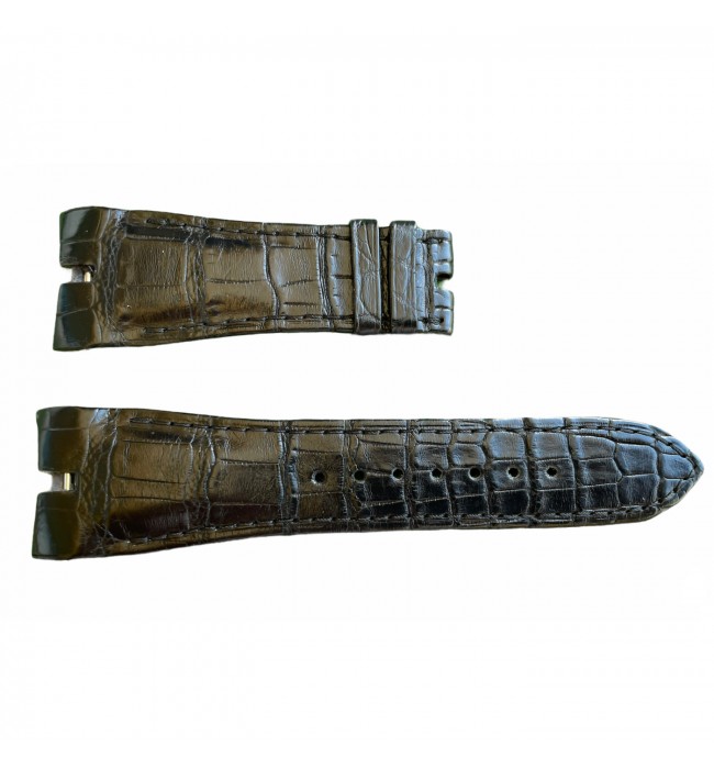 Roger Dubuis leather black watch strap 25x18 mm