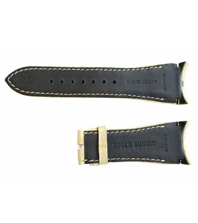 Roger Dubuis leather cream watch strap 25x18 mm
