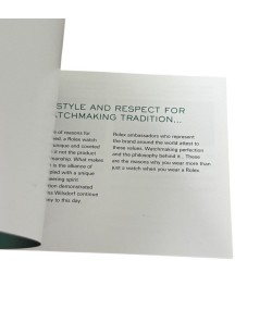 Rolex Milgauss Booklet, 2012, English