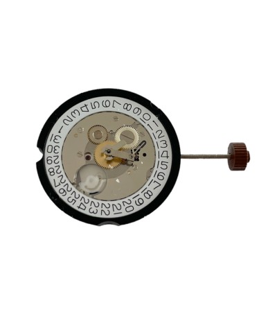 Ronda 505.24H 10 1/2''' quartz movement with date on 3 o'clock and 24 dual time