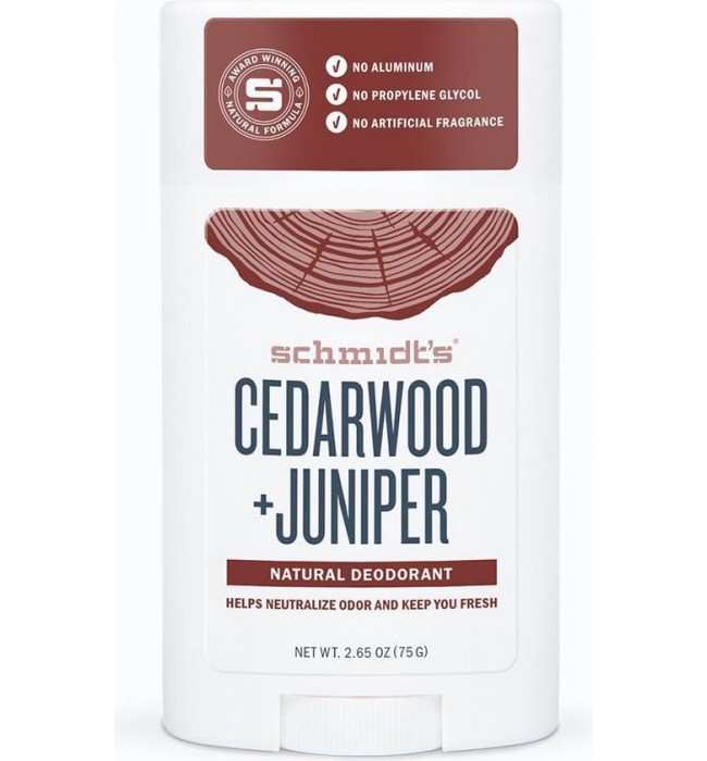 Schmidt's Cedarwood + Juniper Natural Deodorant Stick 75g