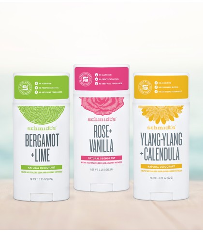 Schmidt's Natural Deodorant β Summer Promo Pack: 3 Amazing Scents