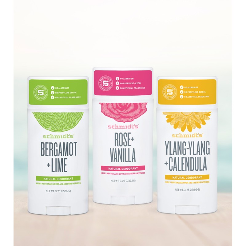 Schmidt's Natural Deodorant – Summer Promo Pack: 3 Amazing Scents Schmidt's Natural Deodorant – Summer Promo Pack: 3 Amazing Scents