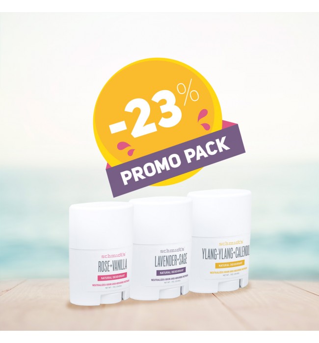 PROMO PACK: 3 Amazing Scents – Schmidt's Natural Deodorant Travel Kit